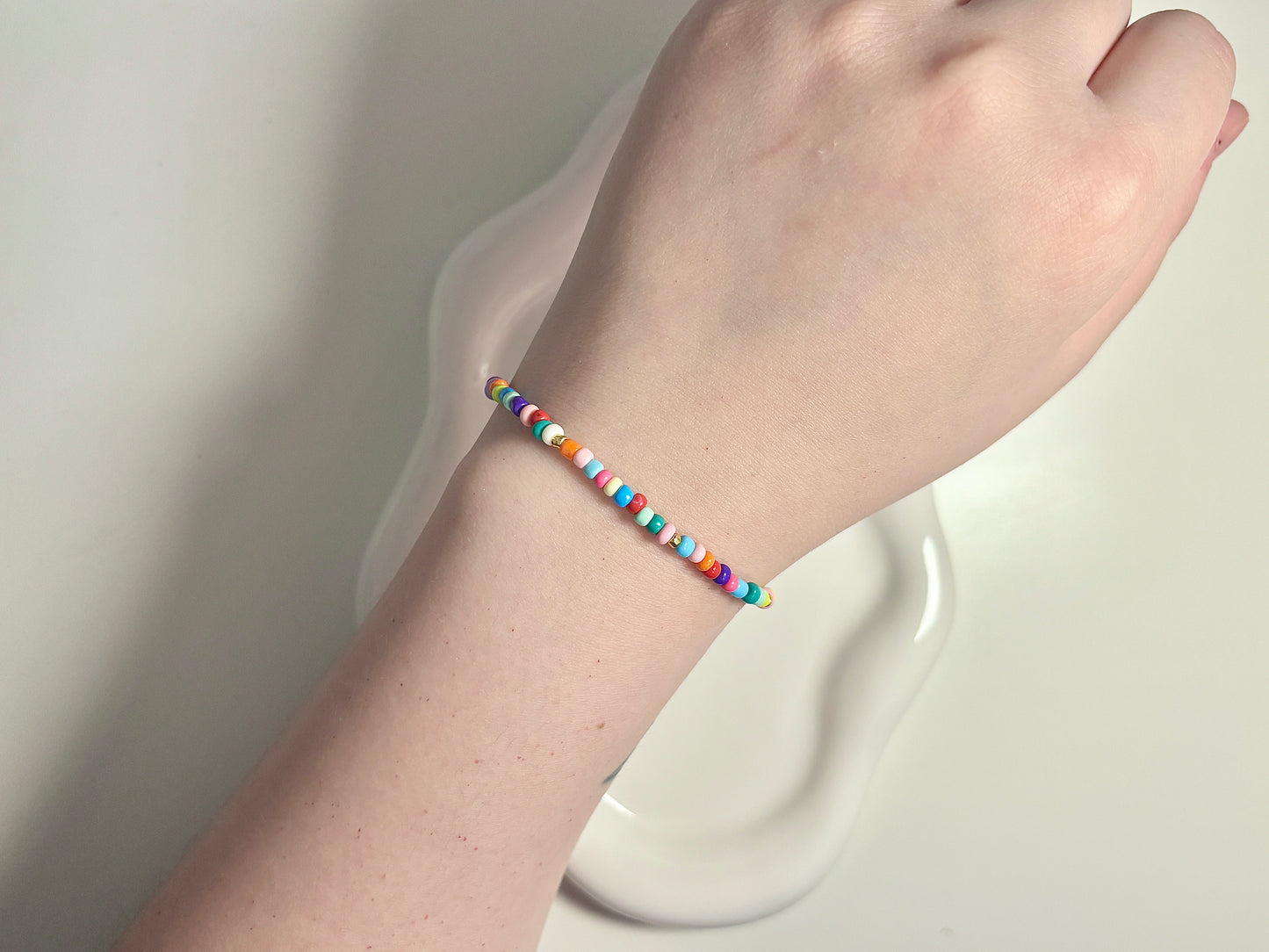 ♥Basic simple colored beads bracelets♥