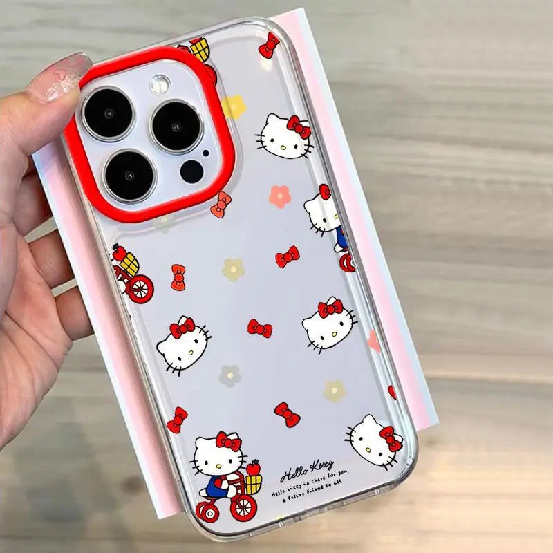 ❥Red Bicycle Hello Kitty Phone Case