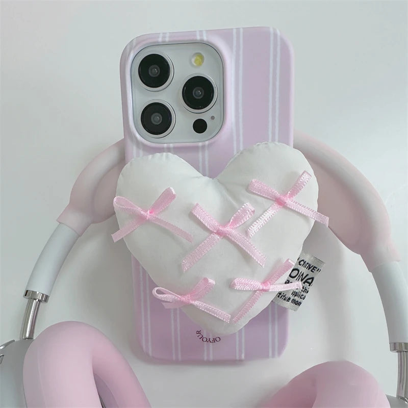 ❥ 3D Bowknot Love Heart Decompress Phone Griptok