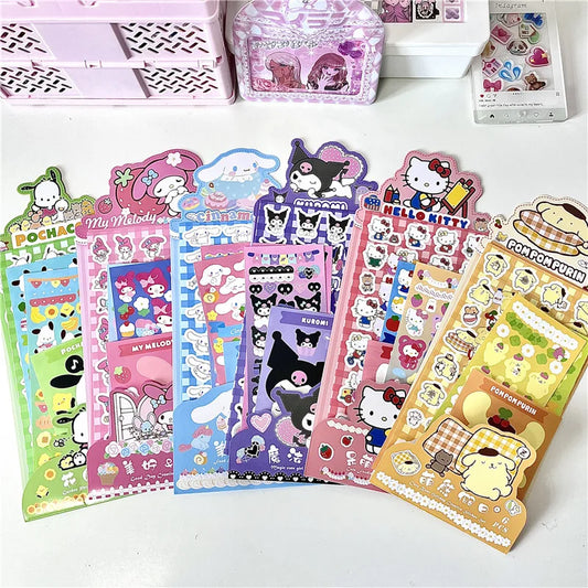 ❥ Kawaii Sanrio Sticker Set: Hello Kitty, Cinnamoroll, My Melody, and More! Perfect for DIY Projects, Gifts, and Kids' Play!