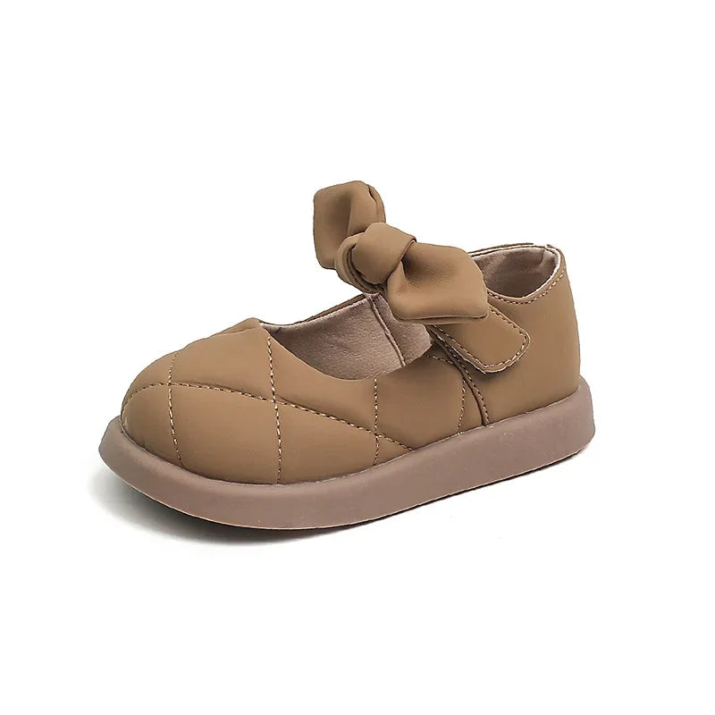 ✿Soft Leather Shoes for Girls: Versatile Spring/Autumn Style with Bow Detail✿