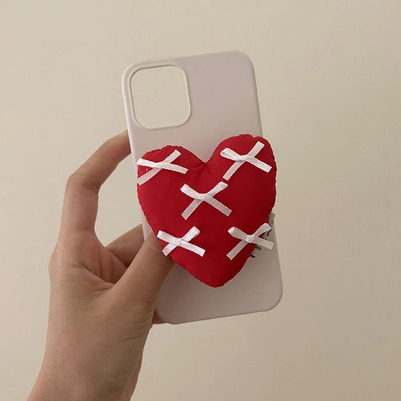 ❥ 3D Bowknot Love Heart Decompress Phone Griptok