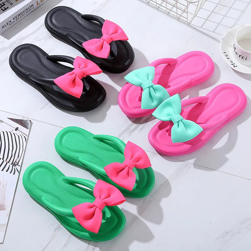 ❥Women Summer Bow Slippers/Slides